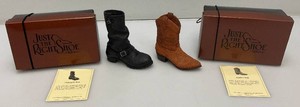 Vintage Collectible Just The Right Shoe Cowboy Boots In Original Box