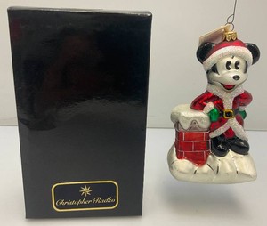 Vintage Collectible Christopher Radko Disney Rooftop Mickey Christmas Ornament In Original Box
