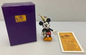 Vintage Collectible Disney 75 Years Mickey Christmas Ornament In Original Box With Paperwork