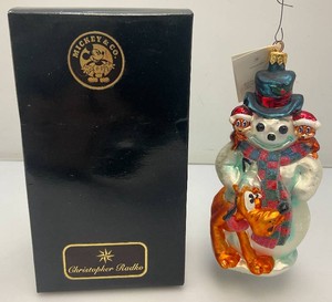 Vintage 1999 Collectible Christopher Radko Disney Plutos Winter Christmas Ornament In Original Box