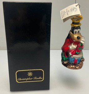 Vintage 1996 Collectible Christopher Radko Disney A Goofy Surprise Christmas Ornament In Original Box (Broken Hat)