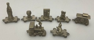 Collectible Vintage Miniature Pewter Coa-Cola Train