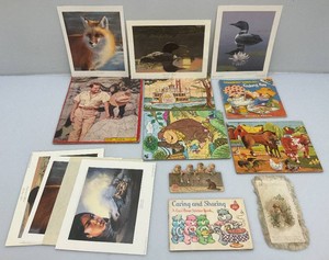 Misc. Vintage Childrens Puzzles And Wildlife Prints Including Jungle Jim And More