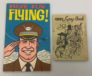 1941 Army Song Book And 1965 Western Airlines Coloring Book (Has Scribbles In It)