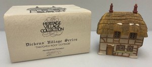 Vintage Department 56 The Heritage Village Collection Dickens Village Series Thatched Roof Cottage In Original Box