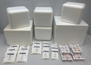 Misc. Styrofoam Coolers With Ice Packs