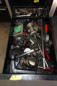Contents of Drawer - Dent Puller, Timing Light