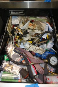 Contents of Drawer - Chemicals, Fittings