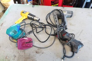 Power Tools - Stanley Stapler, RotoZip Spiral Saw, Heat Gun, Sander