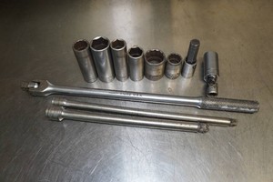 Assorted S-K Sockets, Breaker Bar, and Extensions