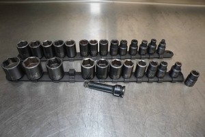 Grey Pneumatic 38 Drive Shallow Impact Sockets