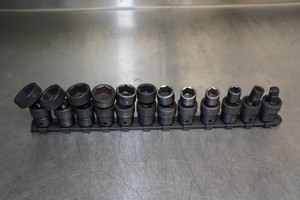 Grey Pneumatic 38 Drive Shallow Impact Swivel Sockets - SAE