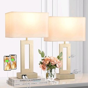16.4-Inch Dimmable Gold Table Lamps Set of 2 $86.99 Retail - Brand New