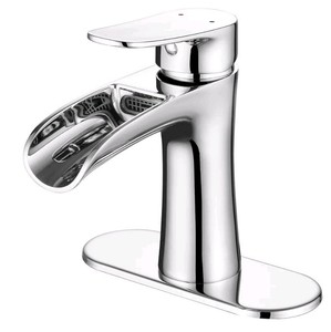 Chrome Waterfall Single Handle Bathroom Faucet - Brand New G