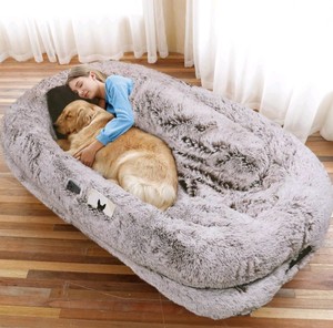 Plush Faux Fur Human-Sized Dog Bed $132.99 Retail - Brand New