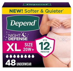 Depend Night Defense Incontinence Underwear for Women XL 48-Count $39.99 Retail - Brand New