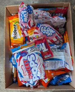 Assorted Candy and Gum 27.1 lb Box Lot - Brand New