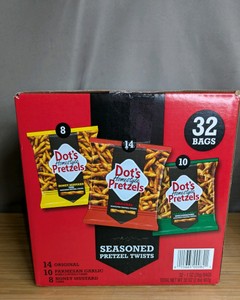 Dots Homestyle Pretzels Seasoned Pretzel Twists 32 Count Variety Pack - Brand New