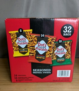 Dots Homestyle Pretzels Seasoned Pretzel Twists 32 Count Variety Pack - Brand New