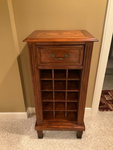 Wine Cabinet with Cherry Inlay