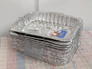Lot of 16 Jiffy Foil Large Rack Roaster With Handles