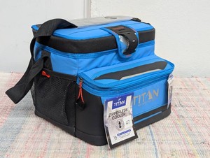 Titan by Arctic Zone 16 Can Zipperless Soft Sided Cooler - Blue Flame 10.5-Quart TPE & PEVA