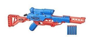 Nerf Alpha Strike Mantis LR-1 Dart Blaster with Targeting Scope and 5 Official Nerf Elite Foam Darts