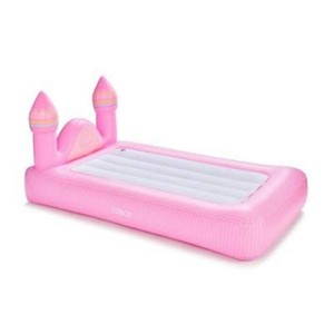 FUNBOY Pink Castle 15H Kids Sleepover Twin Air Mattress Bed with Electric Pump