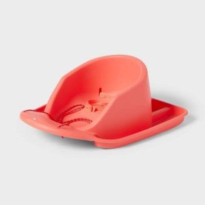 Toddler Sled with Rope and Pad Coral - Sun Squad Polyethylene, 50lb Capacity