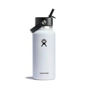 Hydro Flask Wide Mouth with Flex Straw cap, 32 oz, White