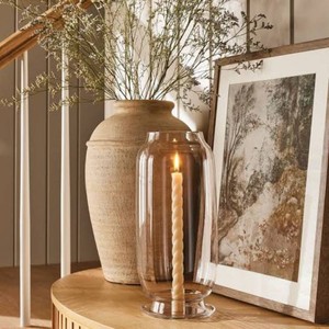 Studio McGee Glass Hurricane Taper Candle Holder