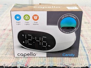 Candy Glow Alarm Table Clock with Color Changing Nightlight - Capello