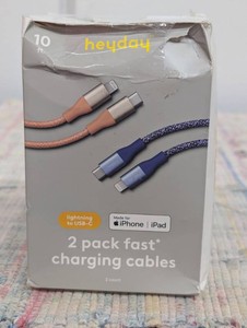 10 USB-C to Lightning Braided Cable - 2pk - heyday Peach Future