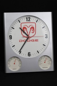 Dodge Wall Clock With Humidity & Temperature Gauges