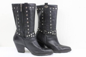 Harley-Davidson Studded Motorcycle Boots Size 40 EUR