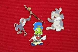 Disney Character Enamel Pin Mixed Lot - 3 Pieces
