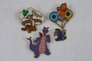 Disney Character Enamel Pins - Tigger, Figment & Pooh (Lot of 3)