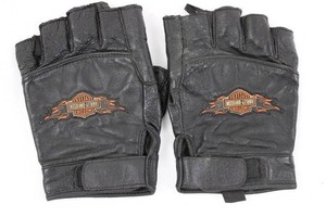 Harley-Davidson Leather Fingerless Gloves Size XXL
