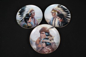 Vague Shadows Native American Heritage Collector Plates (Lot of 3)