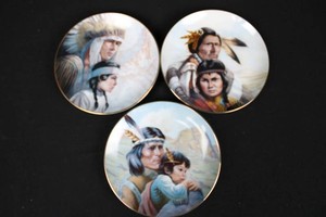Vintage Americas Indian Heritage Porcelain Plates (Lot of 3)