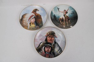 Perillo & Hamilton Collection American Indian-Themed Plates (Lot of 3)