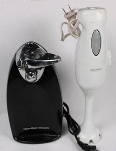 Hamilton Beach Can Opener & Rival Hand Blender Mixed Lot