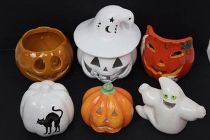 Ceramic Halloween Decor Mixed Lot - 6-Piece Assortment