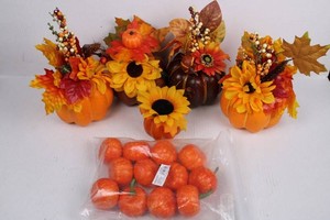 Holiday Home Fall Pumpkin Floral Arrangements Mixed Lot