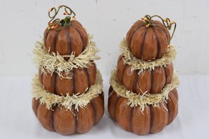 Holiday Home Stacked Pumpkin Decorations (Lot of 6)