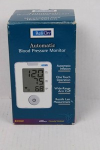 ReliOn Automatic Upper-Arm Blood Pressure Monitor With Wide-Range Cuff