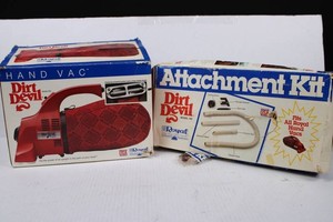 Vintage Royal Dirt Devil Hand Vac Model 103 & Model 192 Attachment Kit Mixed Lot