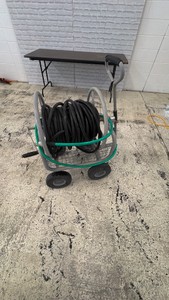 Strongway Heavy Duty Hose Cart with lots of hose