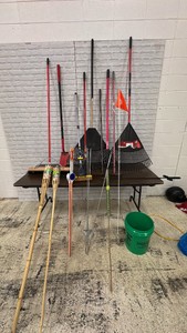 assorted Lawn Tools and Cleaning Supplies