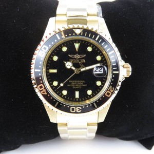 Invicta Pro Diver Mens Gold Tone Watch 37.5mm New wBox
